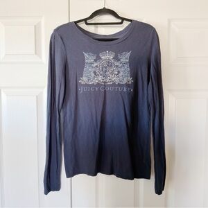 Juicy Couture Dark Blue Long Sleeve Top size Large